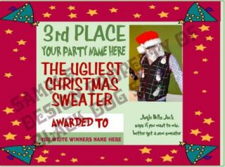   CHRISTMAS SWEATER PARTY AWARDS CERTIFICATES CUSTOMIZED DOWNLOAD SET 3