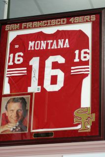 Framed Joe Montana s F 49ers Autographed Jersey