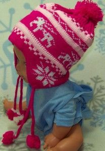 Infant/Baby Deer Ear Flap Knit Winter Hat,Cap,Beanie,Ski,Earflap,# 252 