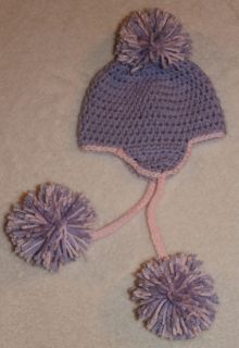 Handmade Crochet Baby Toddler Ski Hat You Choose Size