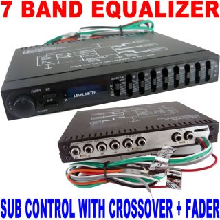   Houston Series US 700P 7 Band Graphic Car Audio Equalizer Sub Out EQ