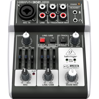 Behringer XENYX 302USB Premium 5 Input Mixer w USB Audio Interface