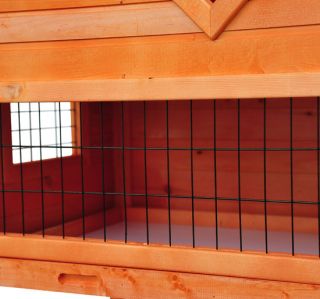 Wooden Deluxe Pet Bunny Rabbit Backyard Hutch Barn Guinea Pig Box 