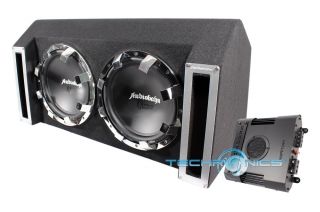 Audiobahn Dual 10 Subwoofer Enclosed Class AB Amplifier Murdered Out 