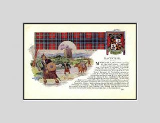 Mactavish Clan of Scotland C 1920 Colorful Profile