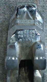 Vintage Original Mack Truck Bulldog Chrome Hood Ornament Design Patent 
