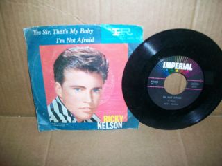 Ricky Nelson Record 45rpm Yes Sir That`s My Baby Rock N Roll 