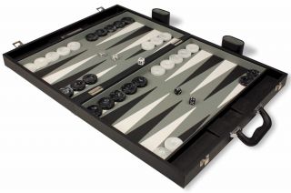 the monochrome tournament size backgammon set special  price $ 179 