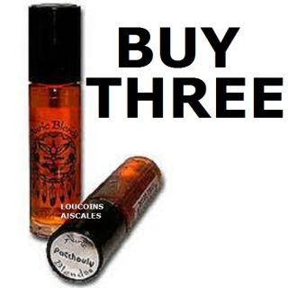 LOT OF THREE Auric Blends PATCHOULY/PATCHOULI   Roll on Oil 1/3 ounce 