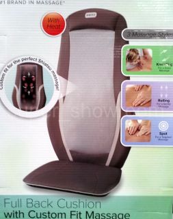   Shiatsu Back Massage Cushion For Chair With Heat 3 Style Massager