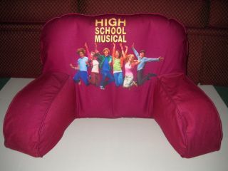   MUSICAL Burgundy Inflatable Backrest Bed Pillow   Floor Pillow   EUC