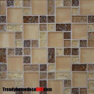   Glass Mosaic Tile Backsplash Kitchen Wall Bathroom Shower