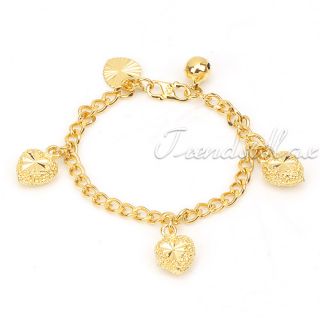   Baby Chain 18K Gold Filled Bell Charm Bracelet New GF Jewelry