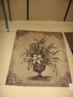 Wall Hanging Tapestry Italian Tuscan French Floral Urn