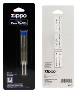 Medium BallPoint Writing Pen Ink Refills   Blue_Zippo #41126
