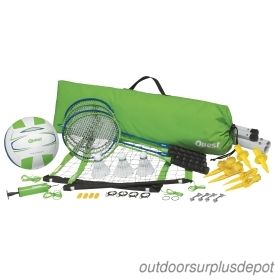   gallery now free quest tournament combo badminton volleyball set