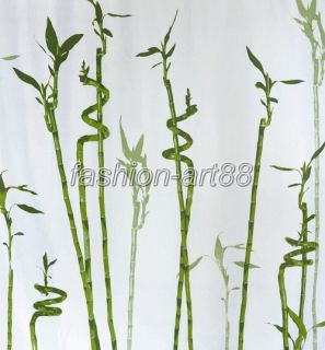  Bamboo Tree Floral Design Bathroom Fabric Beautiful Shower Curtain 