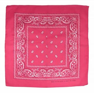 hot pink paisley ba ndanna measures 22 in x 22 in material 100 % 