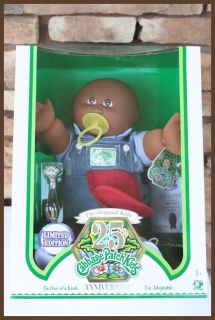 Cabbage Patch Kid AA 4 Bald Boy Paci New 25th Anniversary African 