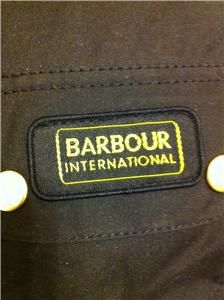 Authentic New Barbour International Waxed Cotton Jacket Black Sz 8 $ 