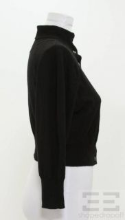 Balenciaga Black Wool Snap Up Cardigan Sweater Size 40