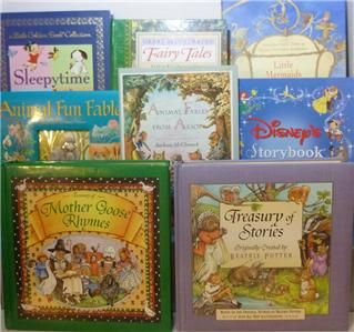 Deluxe HC Lot: of 8: Nursery Books Mother Goose Fairy Tales Aesop 