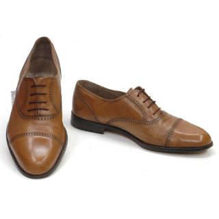 Bally Made in Italy Classic Brouge Cap Toe Balmoral Oxfords Shoes Men 