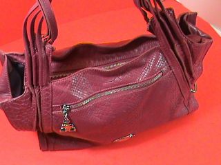 400 BARBARA MILANO Satchel Shoulder bag Snakeskin Embossed handbag 