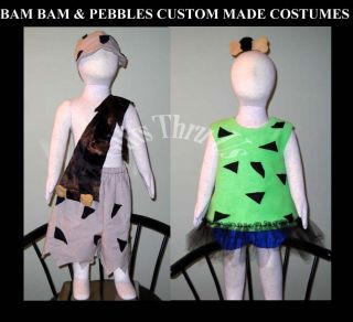 Bam Bam Rubble Pebbles Flintstone Custom Handmade Halloween Costumes 