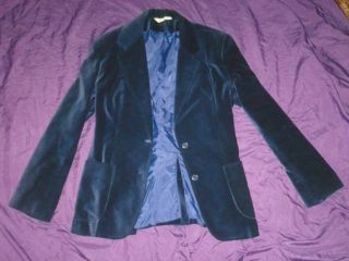 Bam Margera Style Blue Velvet Jacket Blazer SM Him