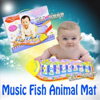 New Child Toy Baby Gift Kid Fish Music Piano Animal Mat Touch Kick 