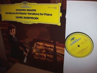 DANIEL BARENBOIM Plays BRAHMS Variations For Piano 1973 DG Germany 