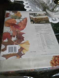 Autumn Hill Bardwil Seasons Tablecloth for Thanksgiving Oval 60 x 84 