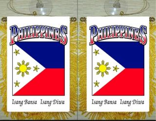 mini banner flag fancy double sided rear view mirror flags