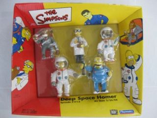 The Simpsons DEEP SPACE HOMER Five Figure Set MIB Playmates 2000, New 