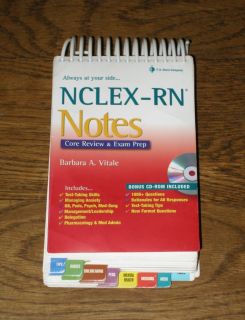 NCLEX RN Notes Core Review and Exam Prep by Barbara A. Vitale