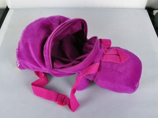 Lovely Soft 20 Barney Plush Doll Backpack The Dinosaur Heart Purple 