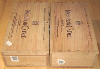 Baron Philippe de Rothschild s A Mouton Cadet Empty Wooden Wine Box 