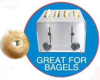 Adcraft Ct 04 2200W Commercial Pop Up Toaster Bagels