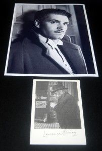 Sir Laurence Olivier Signed Card and Great Print D 1989