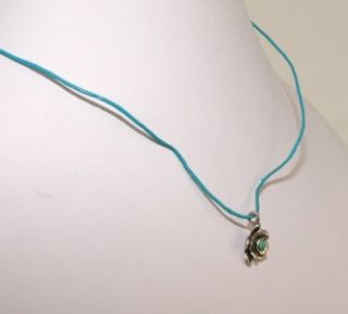 Barse Vintage 925 Sterling Silver Flower Turquoise Pendant Necklace 4 