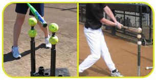 Tee Stackers Baseball Hitting Aid Training Tool Batting T Attachment 