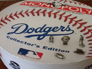   ANGELES DODGERS MONOPOLY GAME COLLECTORS EDITION BASEBALL ROUND BOX