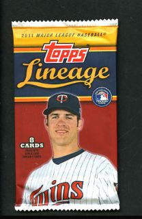 2011 Topps Lineage Baseball 100 Pack Lot Autos and Relics