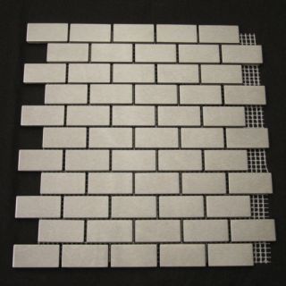 Stainless Steel Metal 1x2 Brick Tile Brushed Mosaic