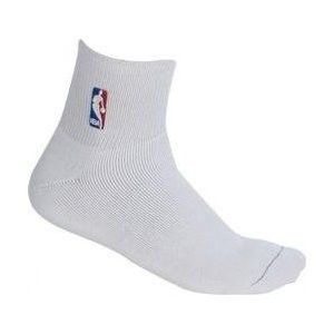 Official NBA Logoman White Quarter Socks Size Large 10 13