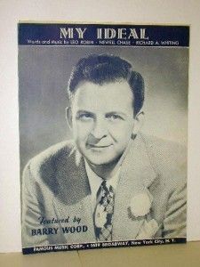 My Ideal Sheet Music Barry Wood Cover Photo 1930