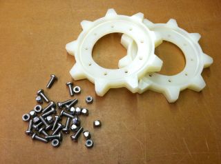 Two Front Drive Sprockets and Hardware for Vintage Ski Doo