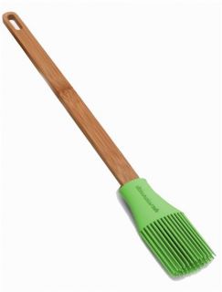 TruBamboo Green Silicone Basting / Baster Brush w/ Bamboo Handle