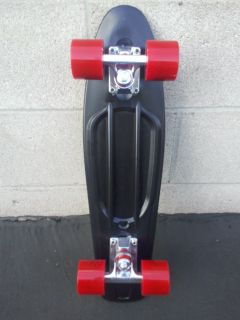 Old School Rekon Plastic Banana Board Skateboard Mini Cruiser Black 22 